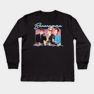 Vintage-Styled 80s Bananarama Design Kids Long Sleeve T-Shirt